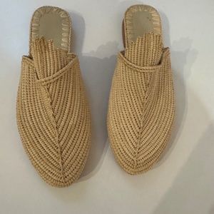 Rafia  Woven Mules